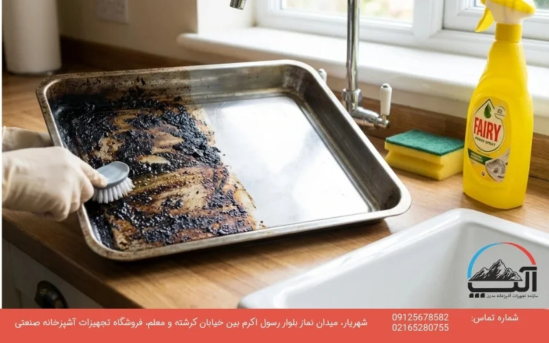 سینی فر با چی تمیز کنیم