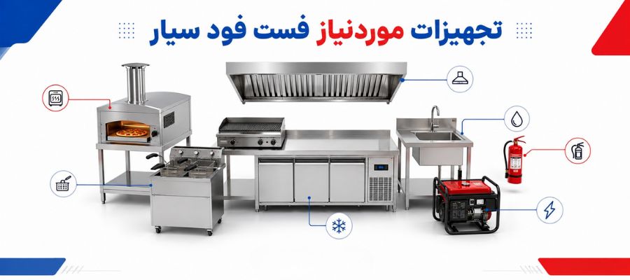 فر ریلی صنعتی مناسب فست فود سیار